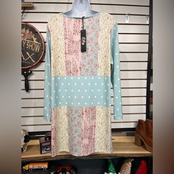 Lily mixed print blouse size 1X - Picture 6 of 8